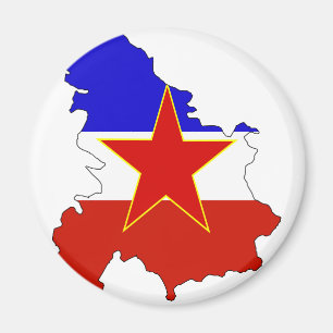 Jugoslawien-Flaggenkarte Magnet