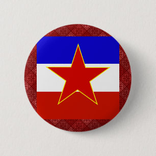 Jugoslawien-Qualitäts-Flagge Button