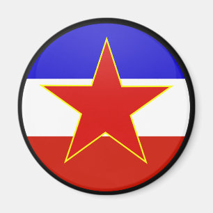 Jugoslawien-Qualitätsflaggenzirkel Magnet