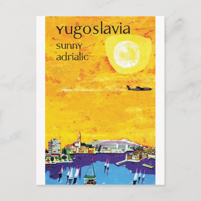 Jugoslawien, sonnige Adria Postkarte (Vorderseite)
