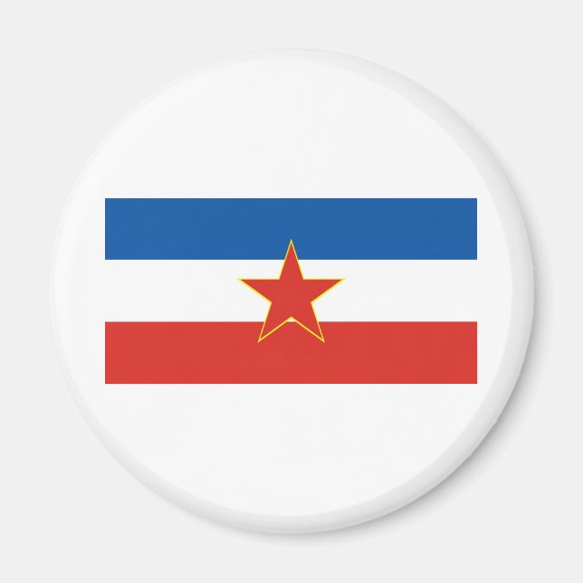 Jugoslawische Flagge Magnet (Vorne)