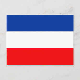 Jugoslawische Flagge Postkarte