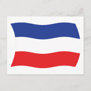 Jugoslawische Flagge Postkarte