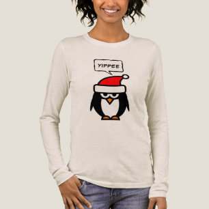 Juhu lustiger sarkastischer Weihnachtsmann Pinguin Tri-Blend Shirt