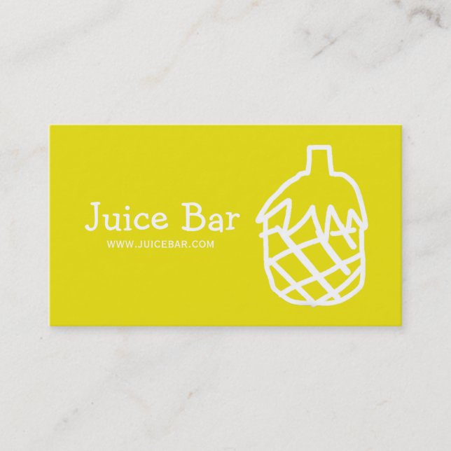 Juice Bar Ananas Health Drinks Geschäft Visitenkarte (Vorderseite)