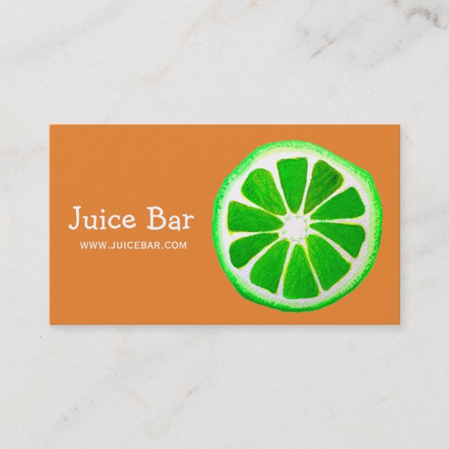 Juice Bar Green Health Drinks Geschäft Visitenkarte (Vorderseite)