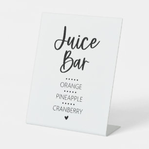 Juice Bar Pedestal Sign Sockelschild