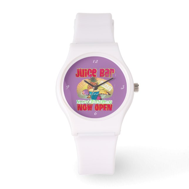 Juice Bar Sign Thunder_Cove Armbanduhr (Vorderseite)