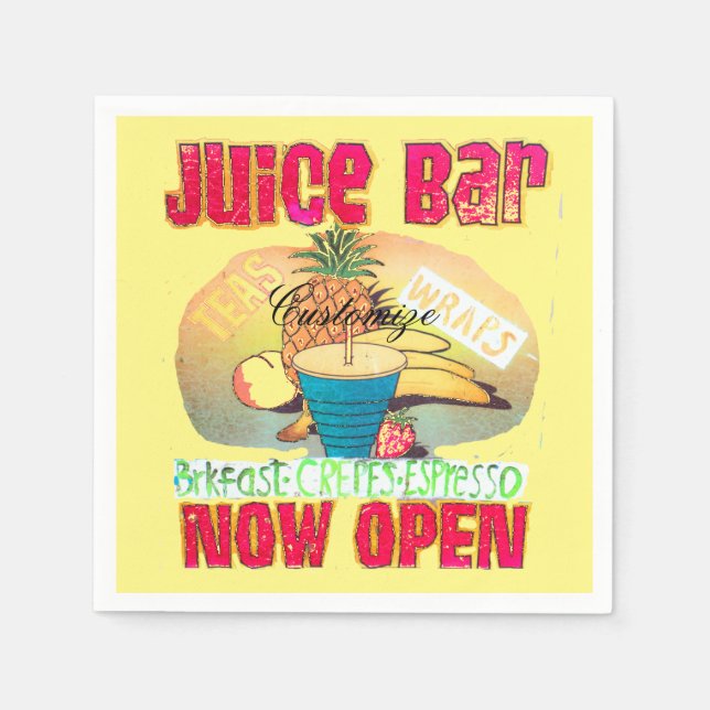 Juice Bar Sign Thunder_Cove Serviette (Vorderseite)