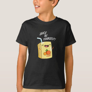 Juice Be Sie selbst lustige Orange Juice Pun Dark  T-Shirt