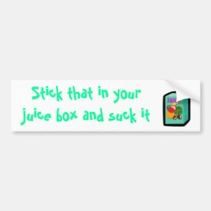 juice_box, Stock der in Ihrem Saftkasten und suc… Autoaufkleber