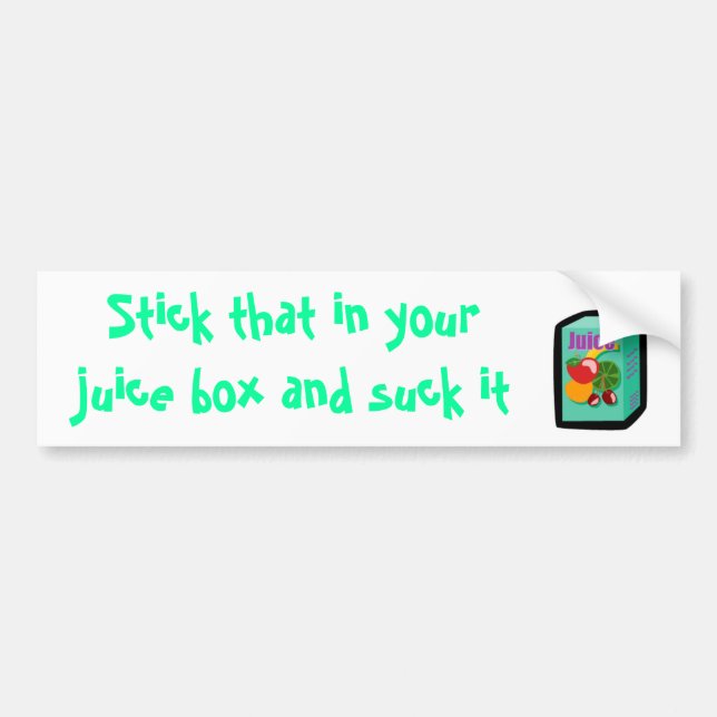 juice_box, Stock der in Ihrem Saftkasten und suc… Autoaufkleber (Vorne)
