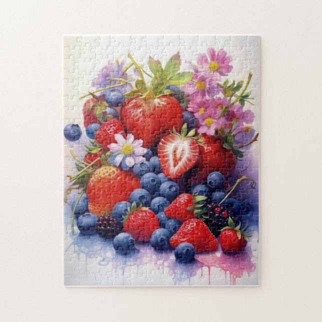 Juicy Berries Watercolor (Vertikal)