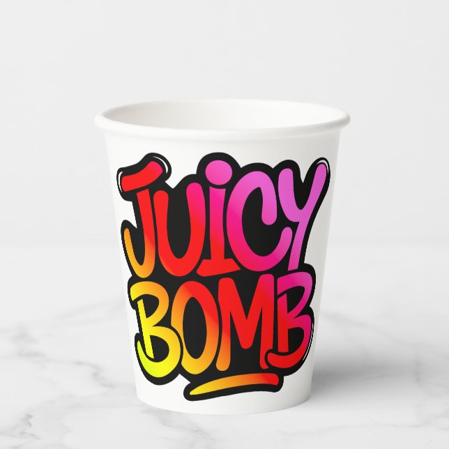 Juicy bomb  pappbecher (Vorderseite)