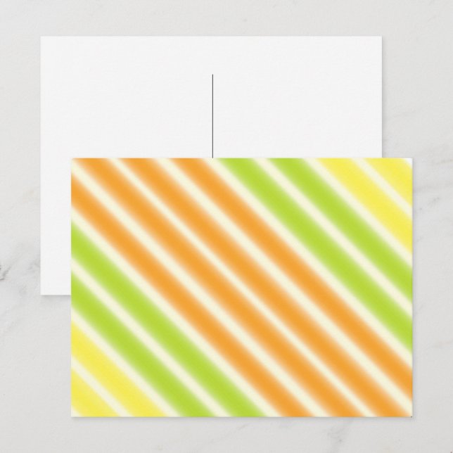 Juicy Citrus Lemon Limon und Orange Streifen Postkarte (Vorne/Hinten)