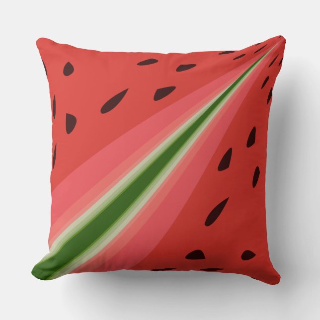 Juicy Delicious Ripe Watermelon mit Samen Design Kissen (Vorderseite)