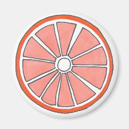 Juicy Florida Orange Citrus Fruit Slice Magnet