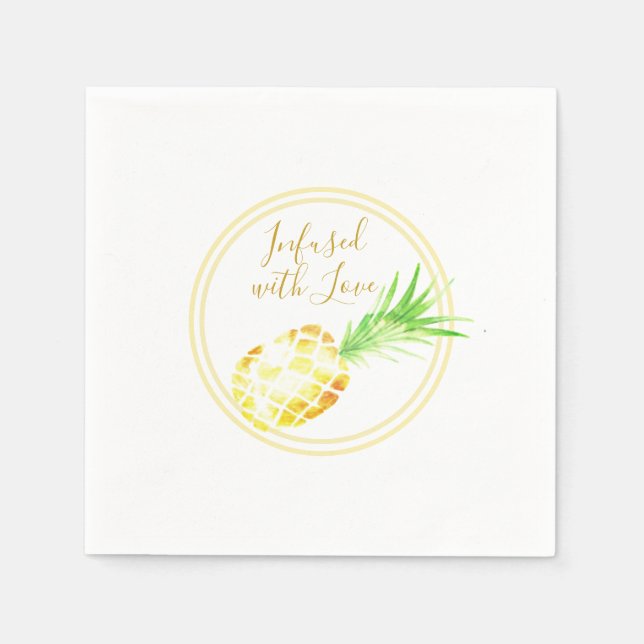 Juicy Golden Pineaple Serviette (Vorderseite)
