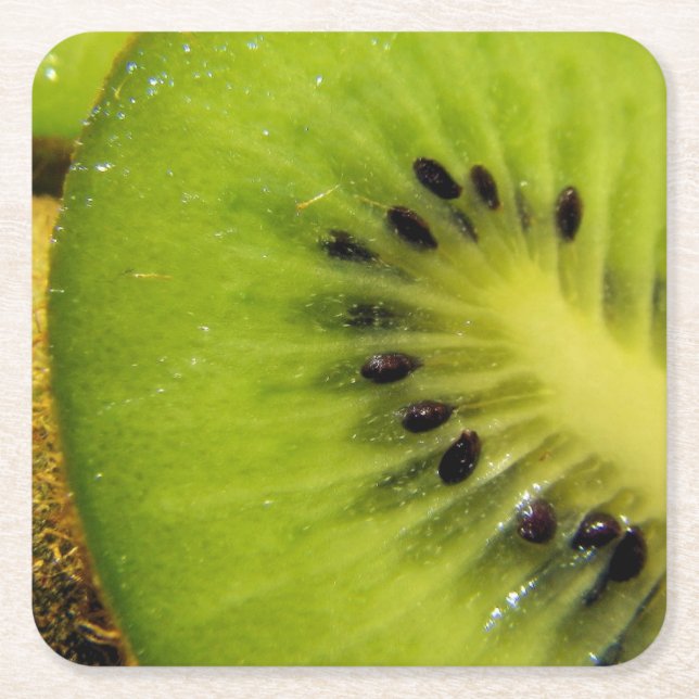 Juicy Green Fruity Kiwi Untersetzer (Vorderseite)