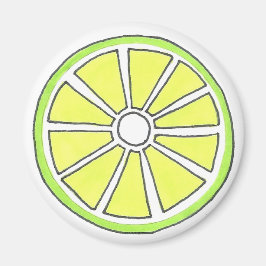 Juicy Green Limon Citrus Frucht Slice Magnet
