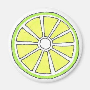 Juicy Green Limon Citrus Frucht Slice Magnet