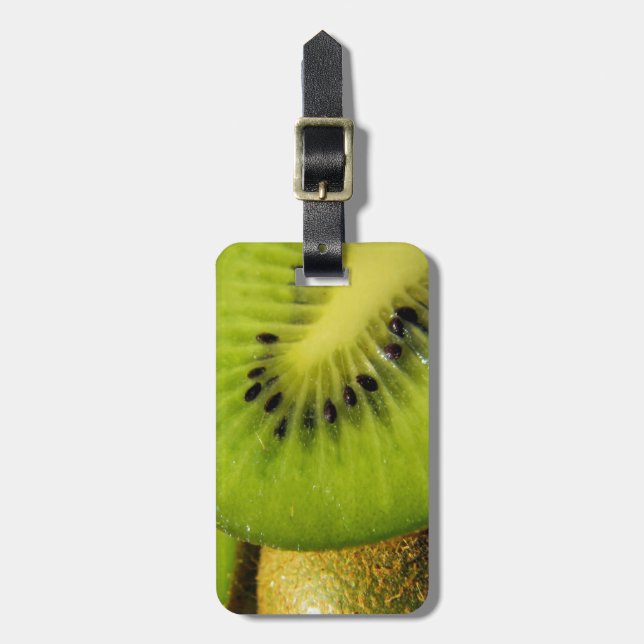 Juicy Kiwi FruchtGepäckmarke Gepäckanhänger (Vorderseite vertikal)