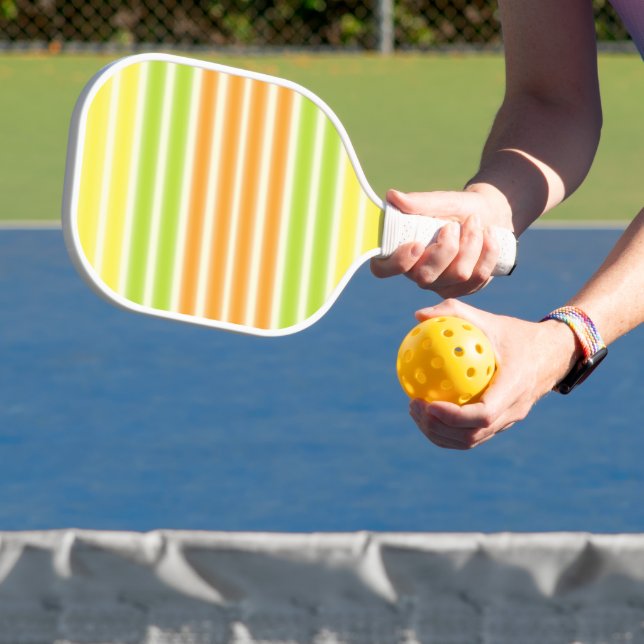 Juicy Lemon Limon und Orange Citrus Fruchtstreifen Pickleball Schläger (InSitu)