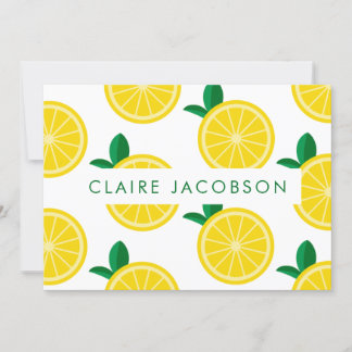 Juicy Lemons Personalisiert Stationery Dankeskarte