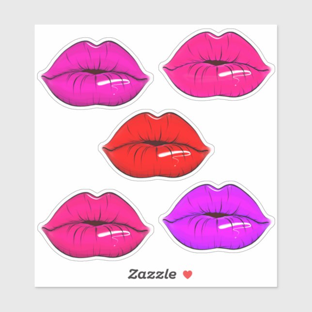 Juicy Lips Aufkleber (Blatt)