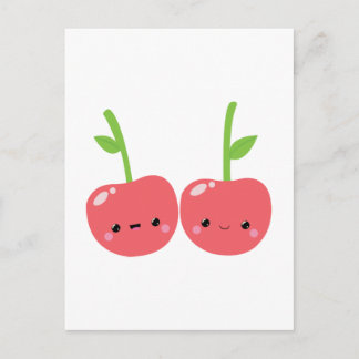 Juicy Niedlich Kawaii Cherries Postkarte