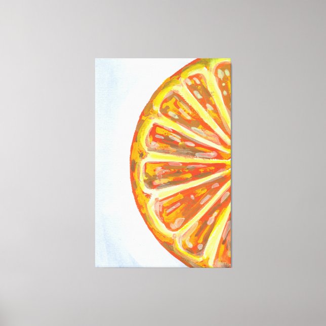Juicy Orange Fruit Slice Leinwanddruck (Vorderseite)