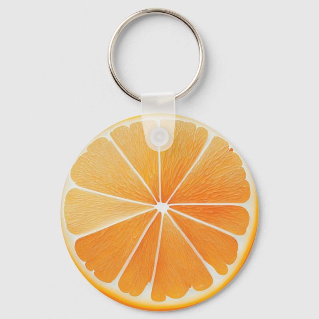 Juicy Orange Slice Fruchtliebhaber Schlüsselanhänger (Rückseite)