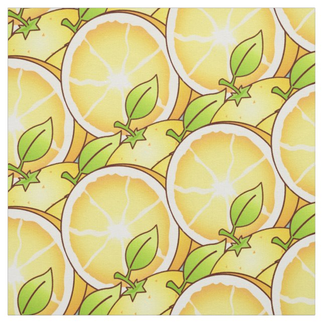 Juicy Orangen lustige Frucht Stoff (Muster)