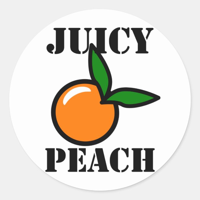 Juicy Peach Sticker (Vorderseite)