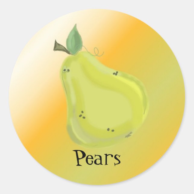 Juicy Pear Runder Aufkleber (Vorderseite)