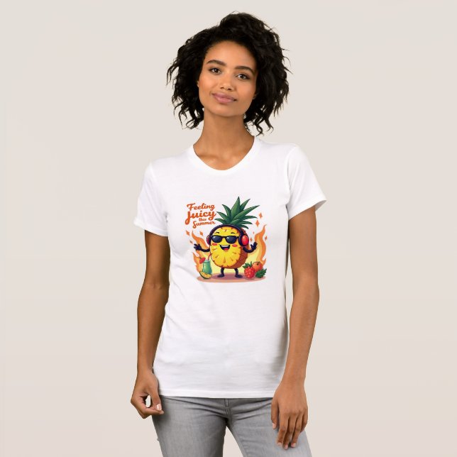 Juicy Pineaple Summer Cartoon T-Shirt (Vorne ganz)