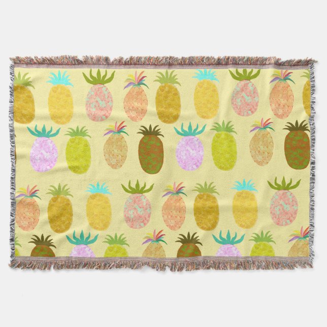 Juicy Pineapple Pattern Decke (Vorderseite)
