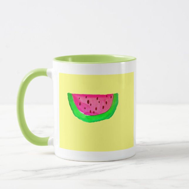 Juicy pink Pop Art Wassermelone Tasse (Links)
