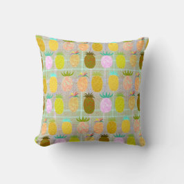Juicy Plaid Pineapple Pattern Lendenkissen