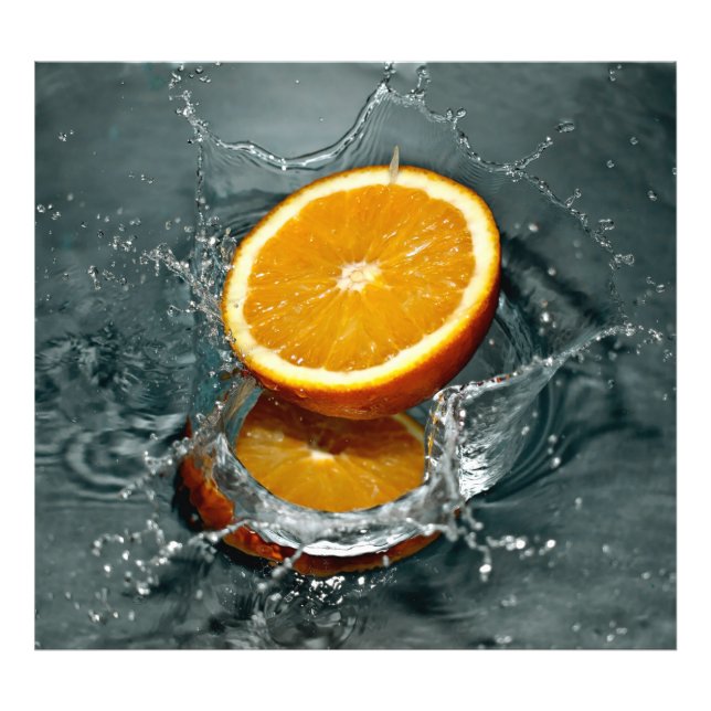 Juicy-positive Orange für Vitamin-Stimmung Fotodruck (Vorne)