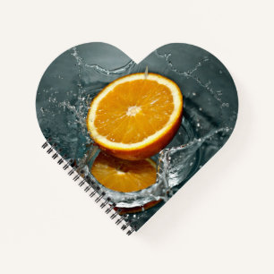 Juicy-positive Orange für Vitamin-Stimmung Notizbuch