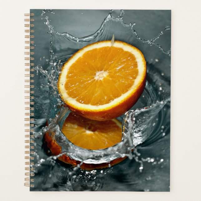 Juicy-positive Orange für Vitamin-Stimmung Planer (Vorderseite)