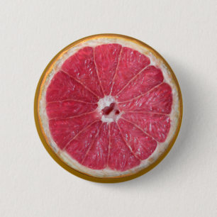 Juicy Red Grapefruit Button