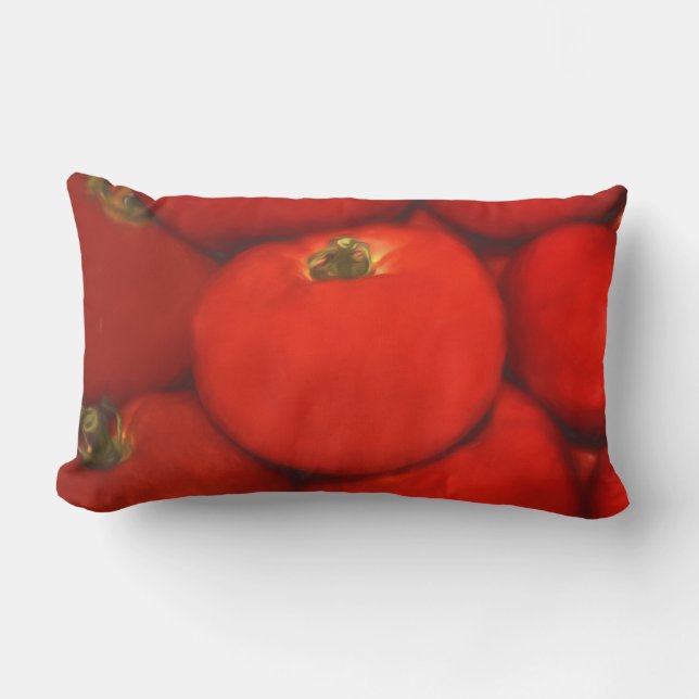 Juicy Red Homegrown Garden Tomaten Lendenkissen (Vorderseite)