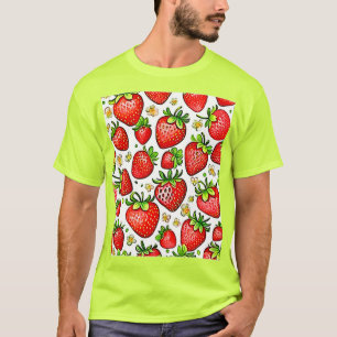 Juicy Red Strawberries Muster T-Shirt