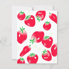 Juicy Red Strawberries Postcard (weiß) Postkarte