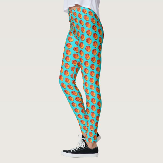 Juicy Ripe Summer Peach Georgia Pfirsiche Obst Leggings (Links)