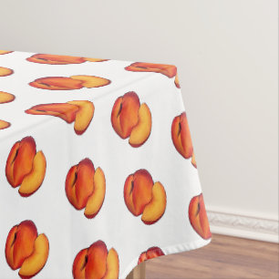 Juicy Ripe Summer Peach Georgia Pfirsiche Obst Tischdecke