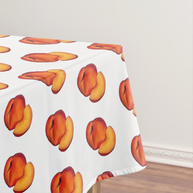 Juicy Ripe Summer Peach Georgia Pfirsiche Obst Tischdecke (Beispiel)