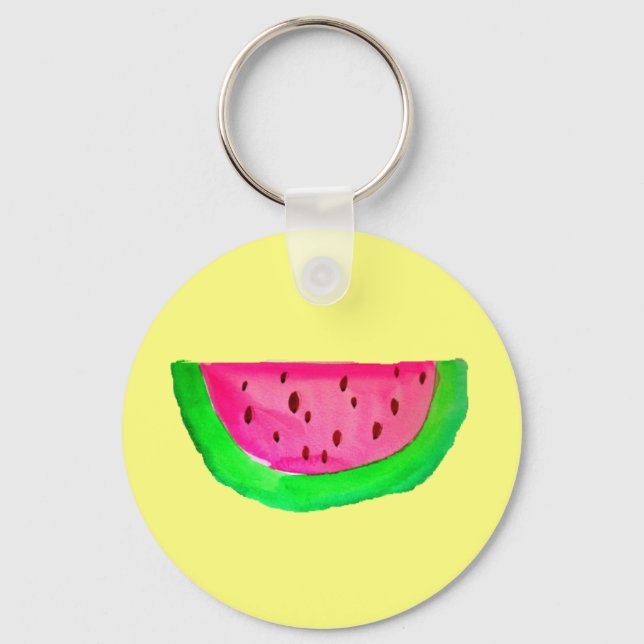 Juicy rosa Wassermelone Schlüsselanhänger (Vorderseite)